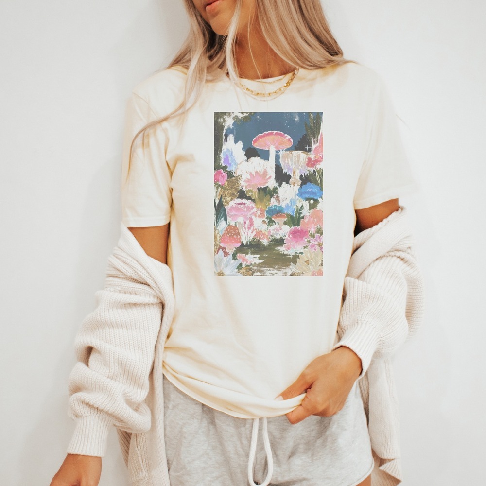 Boho Tee Wildflower Garden Nature Inspired Graphic